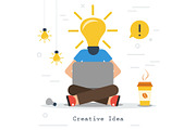 Creative business idea - man with