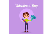 Valentines Day Poster with Little
