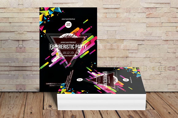 Futuristic Flyer Poster in Flyer Templates - product preview 2