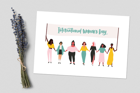 Women's Day cards in Illustrations - product preview 3
