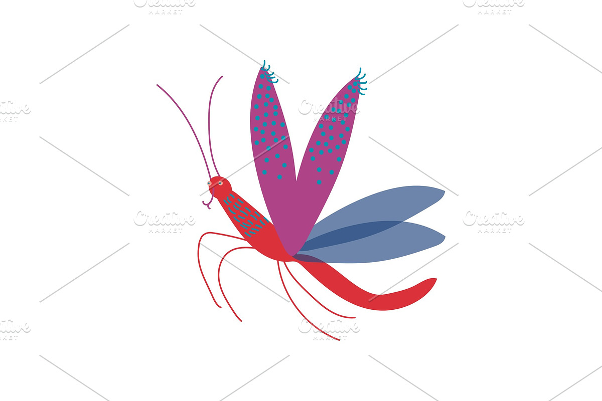 Cute Colorful Flying Mosquito in Illustrations - product preview 8