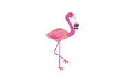 Beautiful Pink Flamingo with Gift