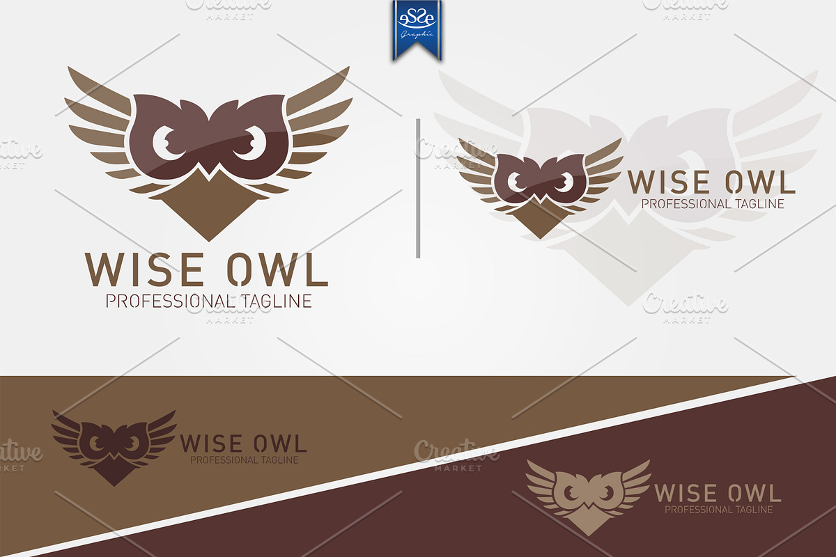 Wise Owl Logo in Logo Templates - product preview 8