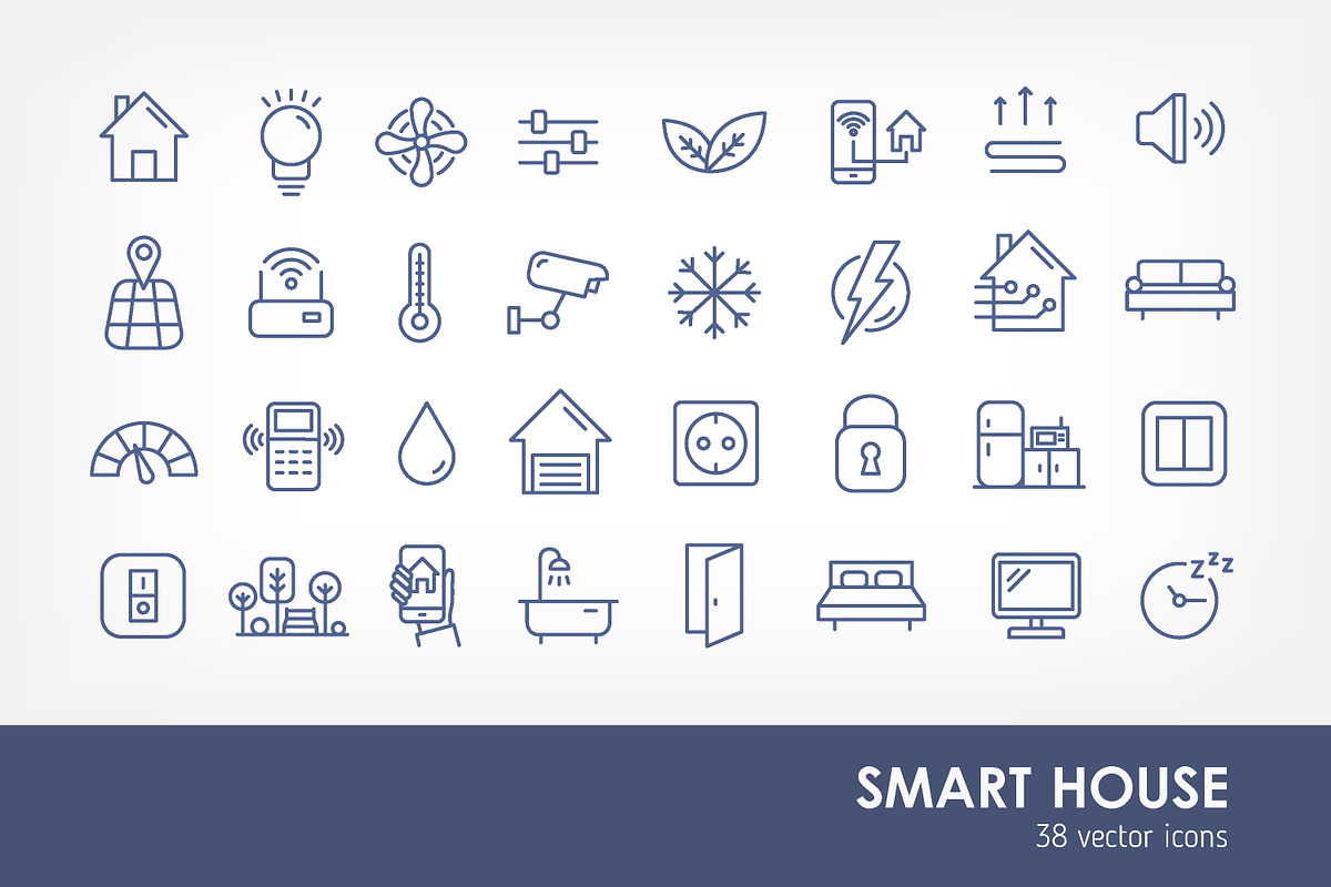 Smart house icons in Icons - product preview 8