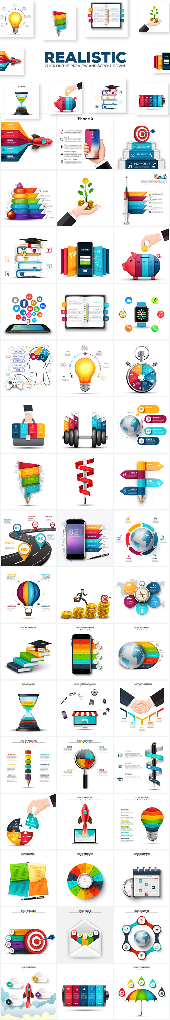 Infographic Mega Bundle in Illustrations - product preview 1