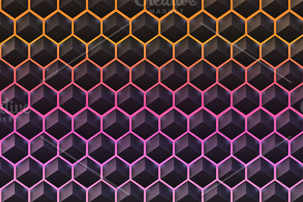 Abstract background of hexagoms