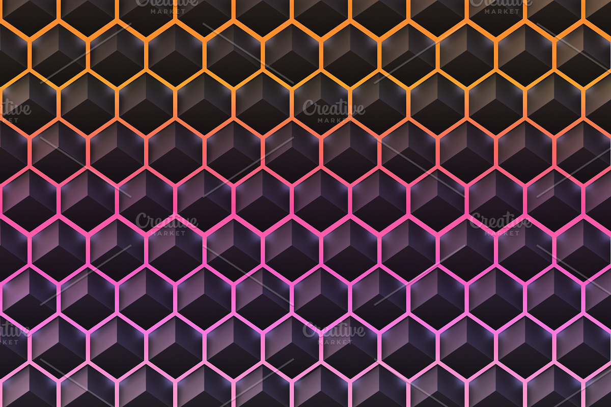 Abstract background of hexagoms in Patterns - product preview 8