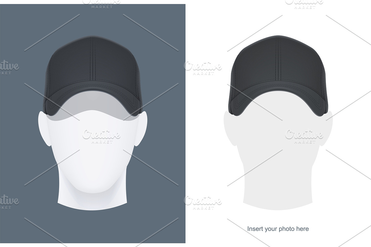Baseball cap at head. Vector. in Illustrations - product preview 8