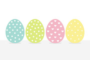 Colorful painting Easter egg set.