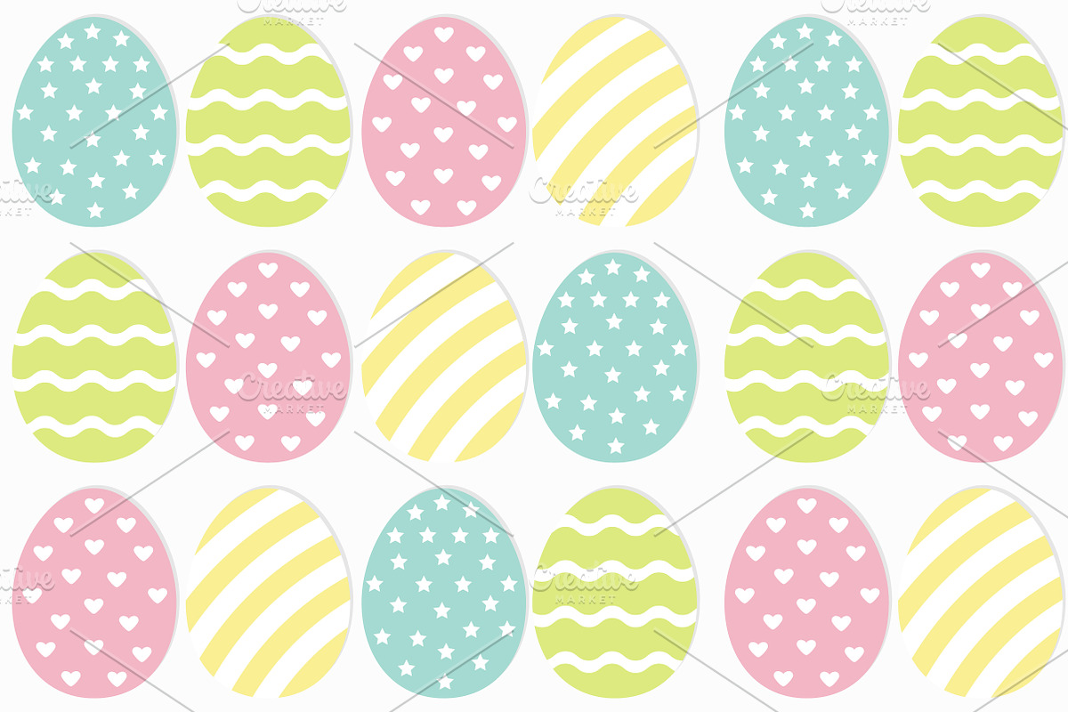 Happy Easter painting egg pattern in Illustrations - product preview 8