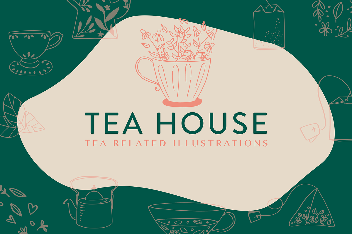Tea House: Tea Related Illustrations in Illustrations - product preview 8