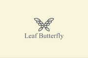 Leaf Butterfly Logo Template