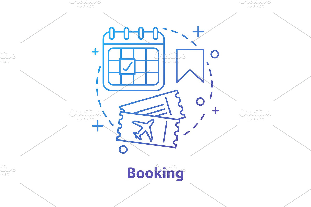 Flight tickets buying concept icon in Illustrations - product preview 8