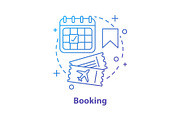 Flight tickets buying concept icon