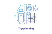 Going on trip concept icon