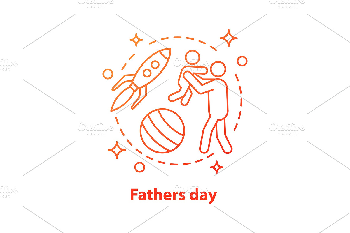 Fatherhood concept icon in Illustrations - product preview 8