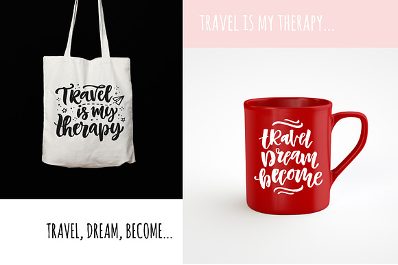 Travel Hand Drawn Quotes & Patterns in Graphics - product preview 5