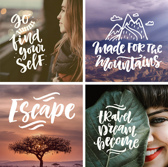 Travel Hand Drawn Quotes & Patterns in Graphics - product preview 8