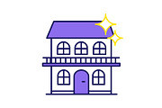 House cleaning service color icon