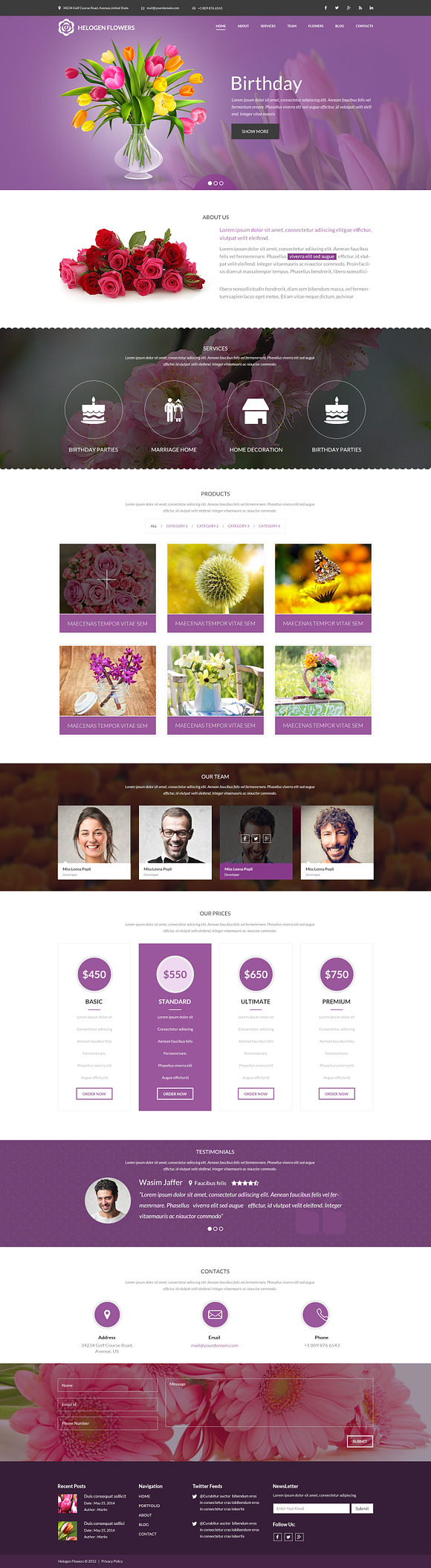 One Page PSD Templates Bundle in Landing Page Templates - product preview 1