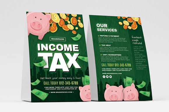 Income Tax Flyer Templates in Flyer Templates - product preview 1