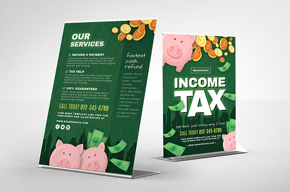 Income Tax Flyer Templates in Flyer Templates - product preview 2