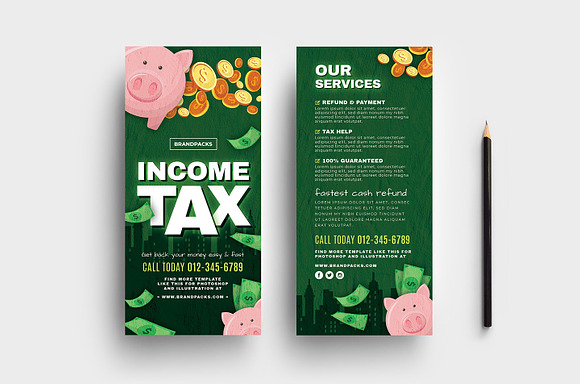 Income Tax Flyer Templates in Flyer Templates - product preview 3