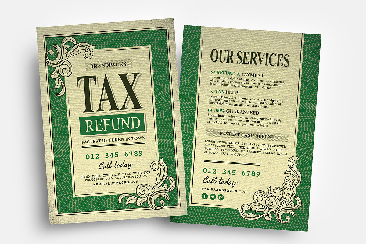 Tax Refund Flyer Templates in Flyer Templates - product preview 8