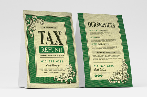 Tax Refund Flyer Templates in Flyer Templates - product preview 1