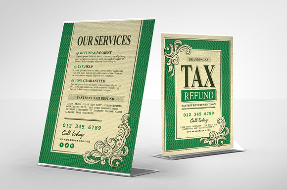 Tax Refund Flyer Templates in Flyer Templates - product preview 2