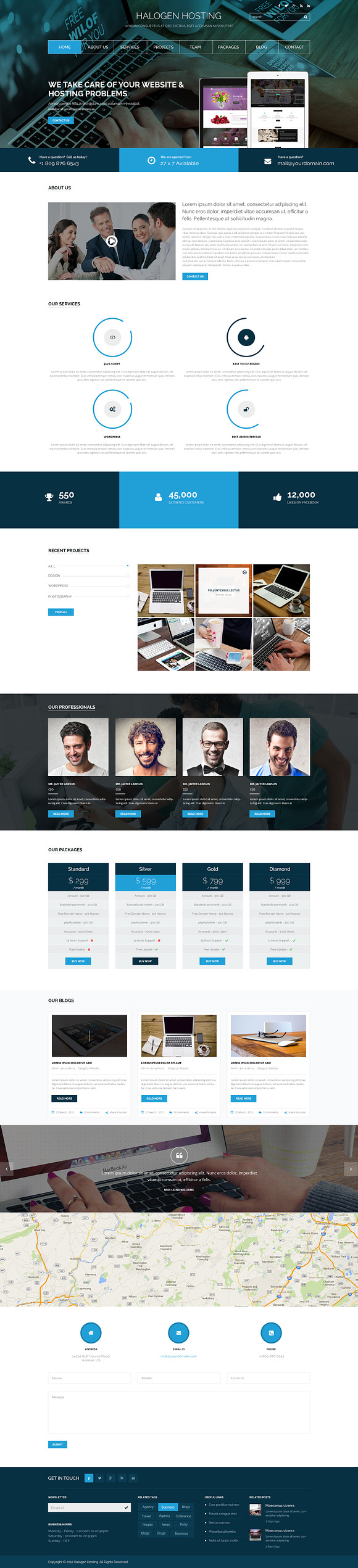 One Page PSD Templates Bundle in Landing Page Templates - product preview 2