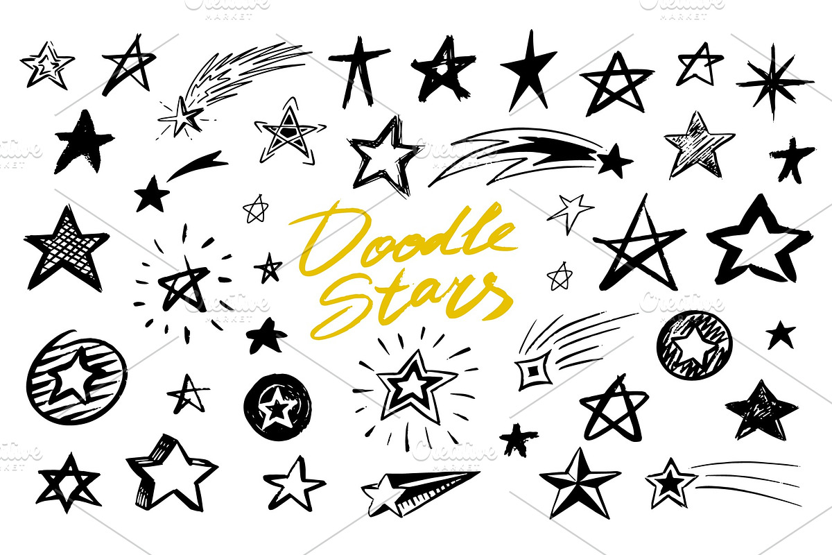 Set of Star signs. Doodle in Objects - product preview 8