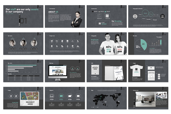 Business Branding Concept in Presentation Templates - product preview 2