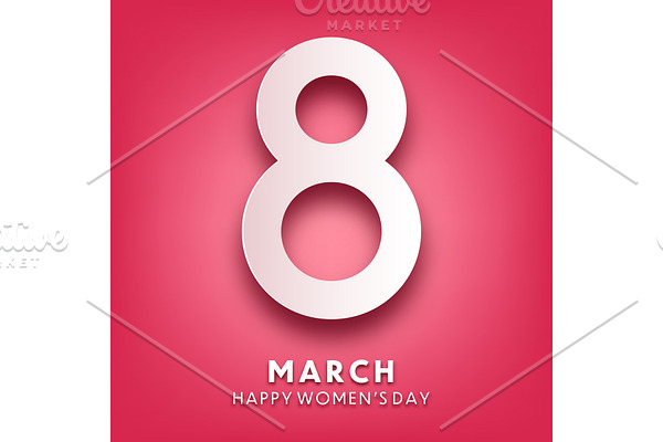 Women's day background with text