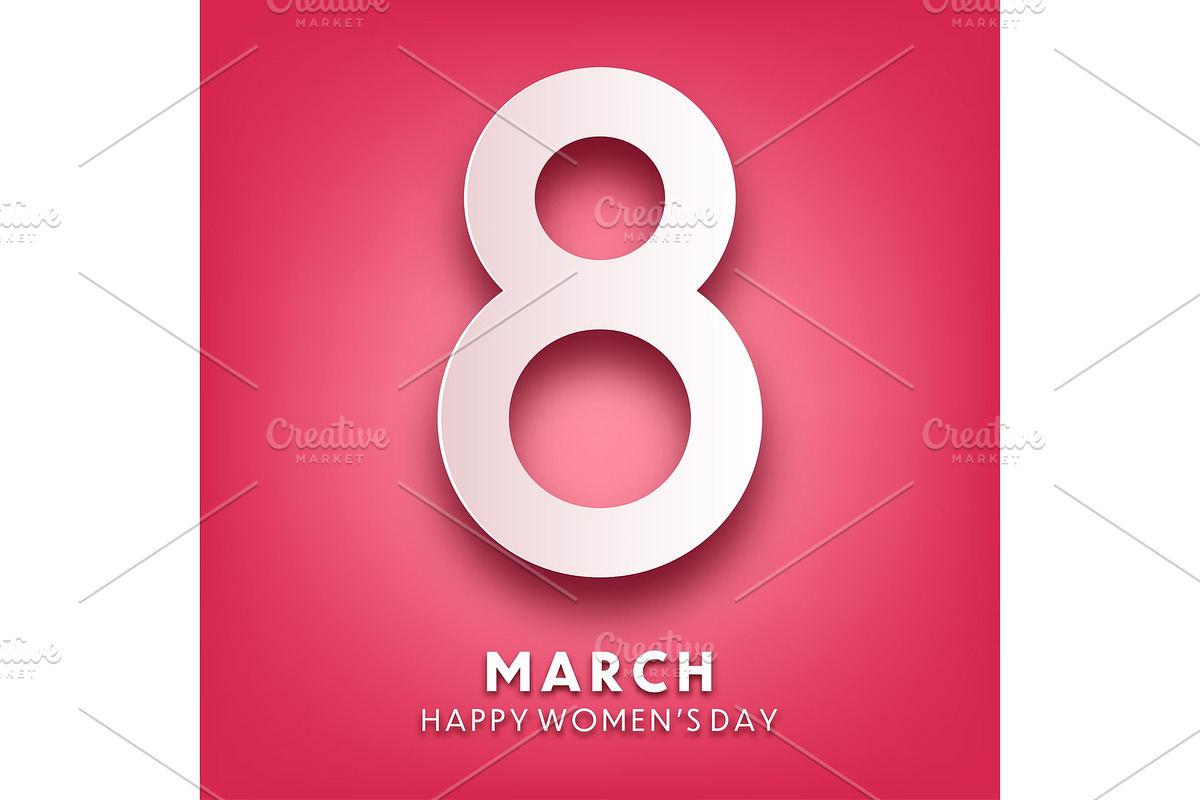 Women's day background with text in Illustrations - product preview 8