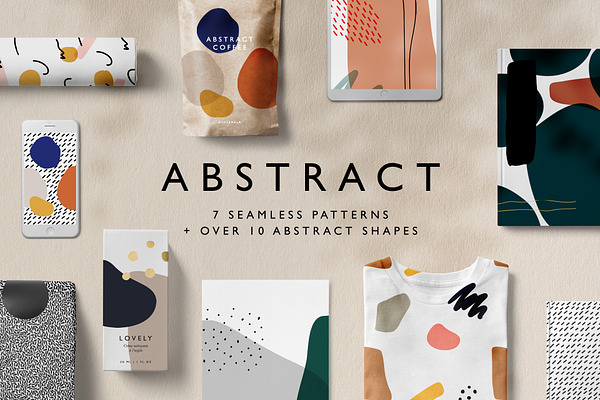 Abstract Seamless Patterns + Shapes