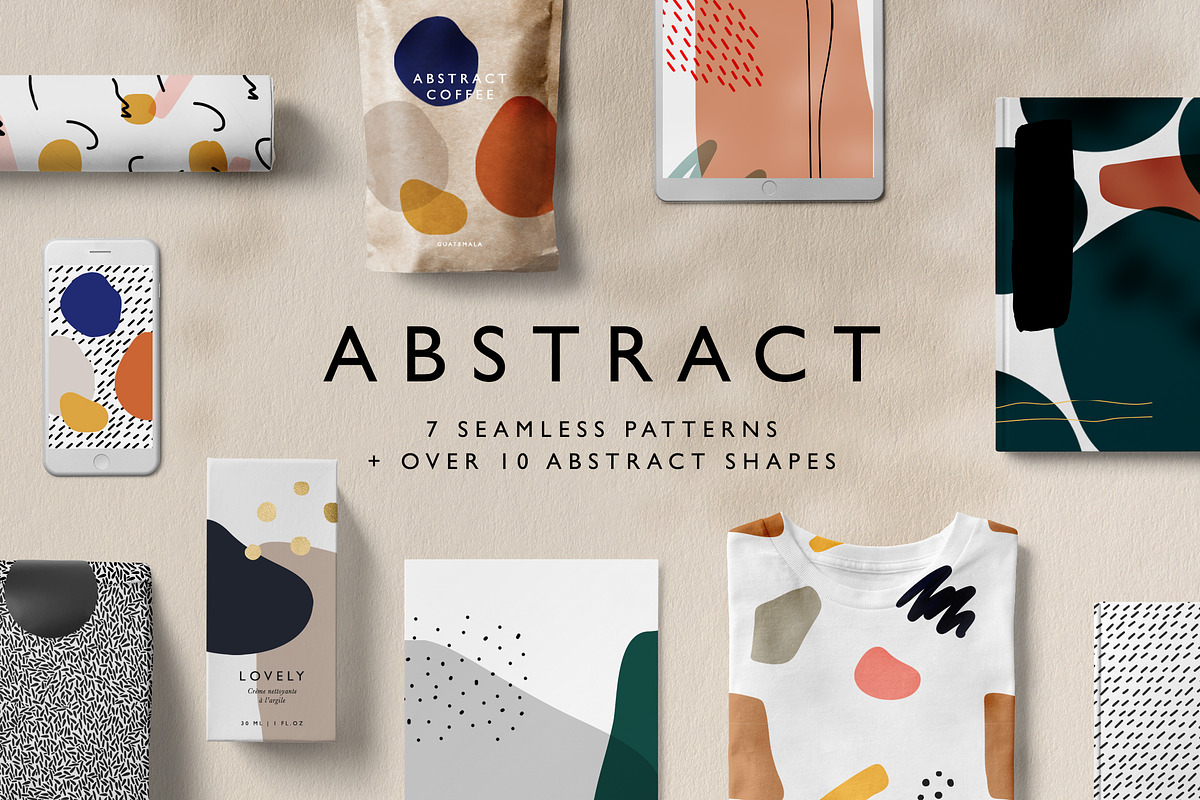 Abstract Seamless Patterns + Shapes in Patterns - product preview 8