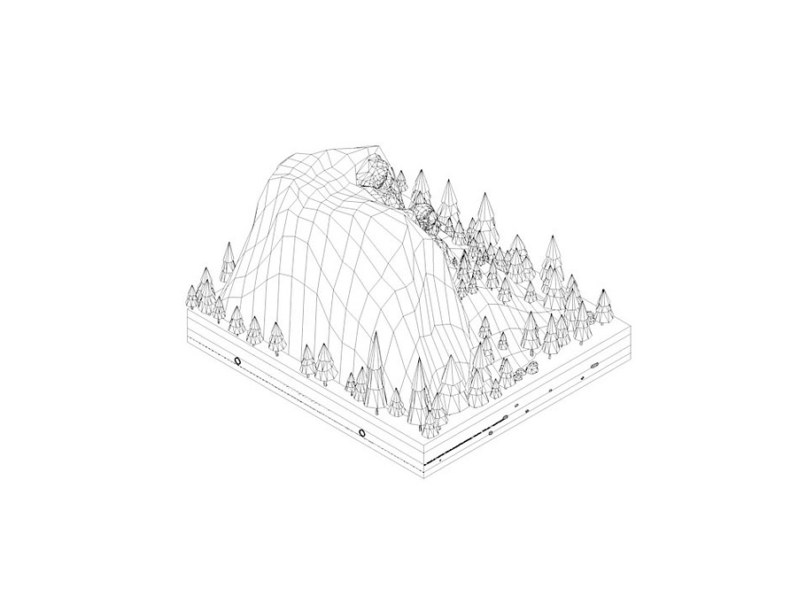 Cartoon Low Poly United States Rushm in Architecture - product preview 9