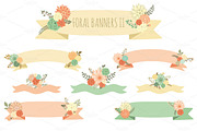 Floral Banners II (vector set)