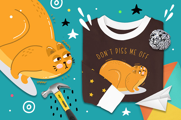 Cats Portrait Set in Illustrations - product preview 4