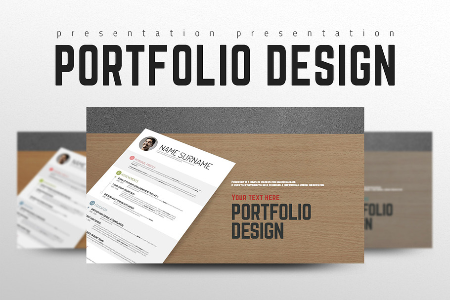 Portfolio Design in Presentation Templates - product preview 8