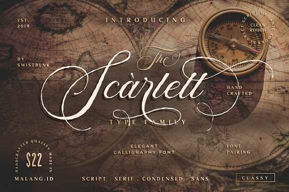 Scarlett Font Bundle + 12 Logos in Display Fonts - product preview 1