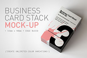 Business Card Stack Mock-Up