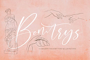Bomtrys Script Font & Illustrations