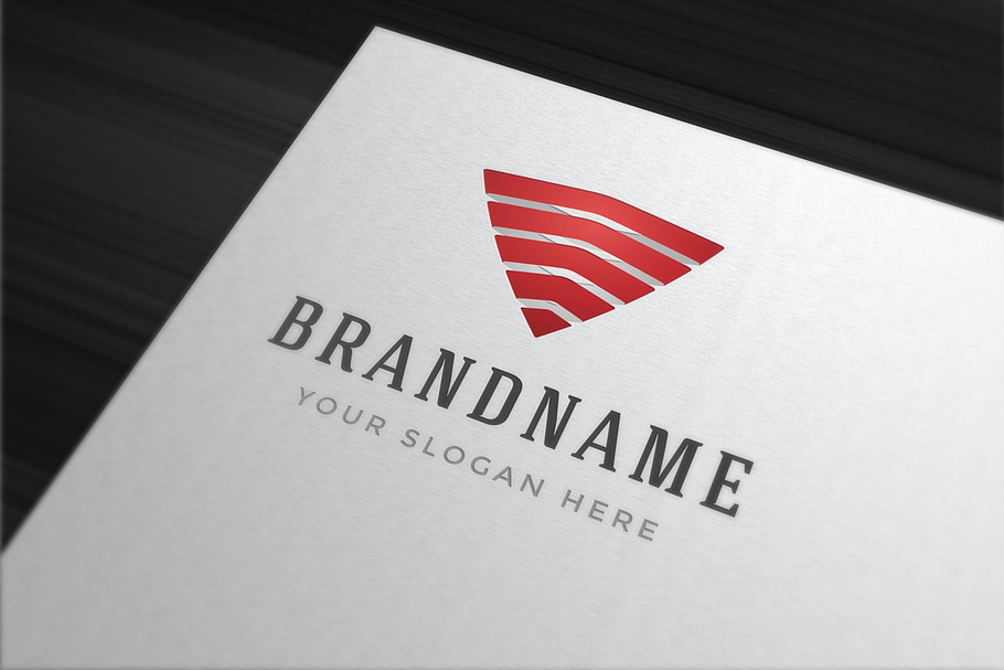 Abstract 3d shield ribbons logo in Logo Templates - product preview 8