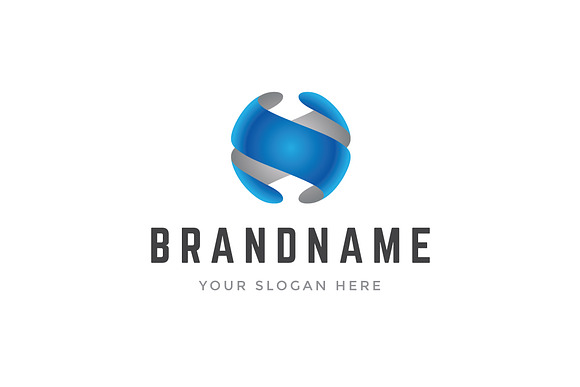 Abstract 3d sphere shape logo in Logo Templates - product preview 1