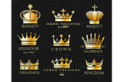 Crown logo set