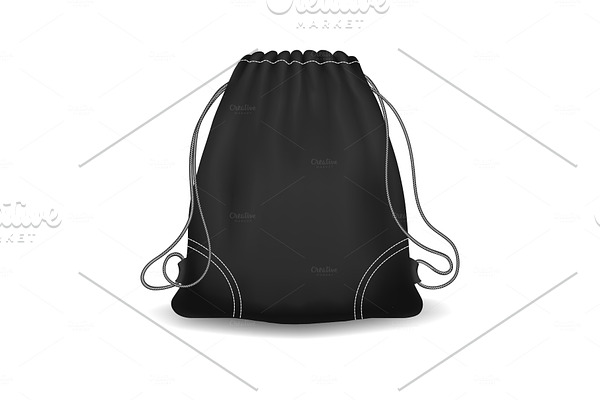 Black sport knapsack