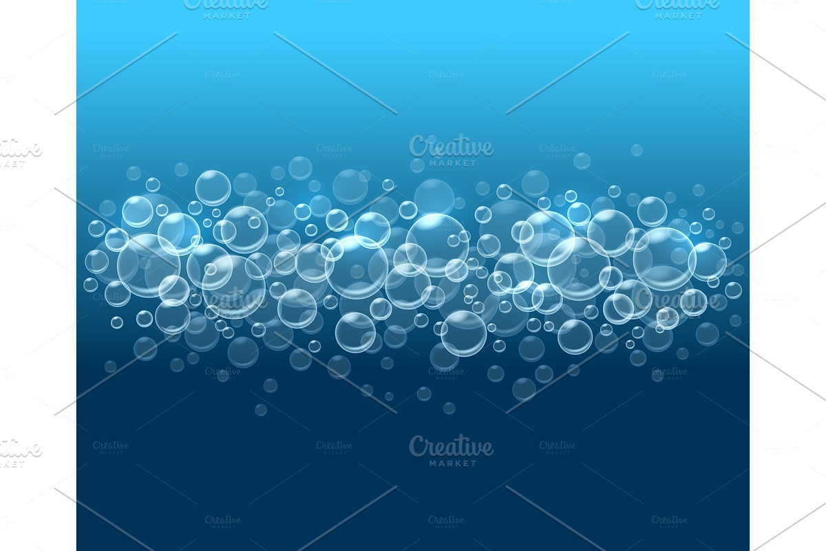 Powder bubbles blue background in Illustrations - product preview 8