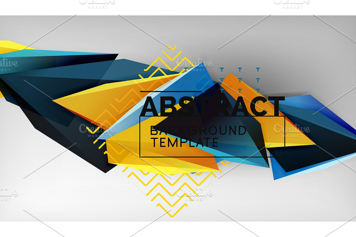 3d geometric triangular shapes in Illustrations - product preview 8
